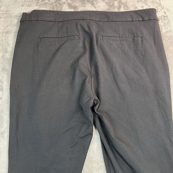 Lauren Ralph Lauren Pants Women 14 Black Stretch Cotton Skinny Black Label - Picture 8 of 10